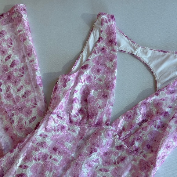 NWT Beginning Boutique Farida Pink Lace Maxi Dress - Picture 10 of 15